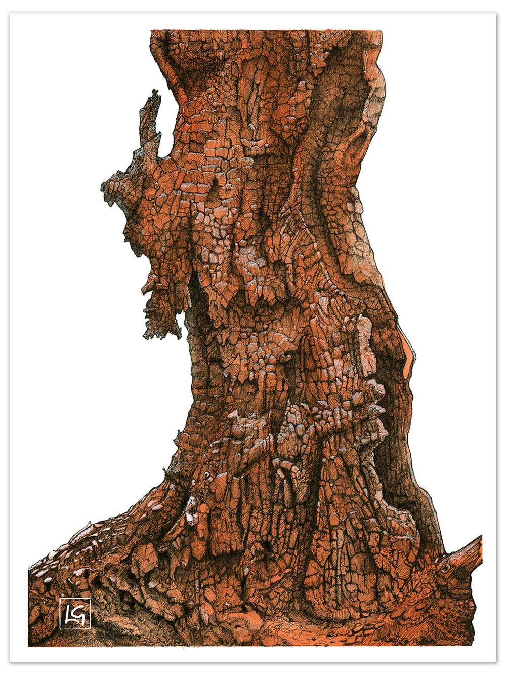 Burnt Tree II Art Print