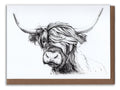 Highland Cow Art Card