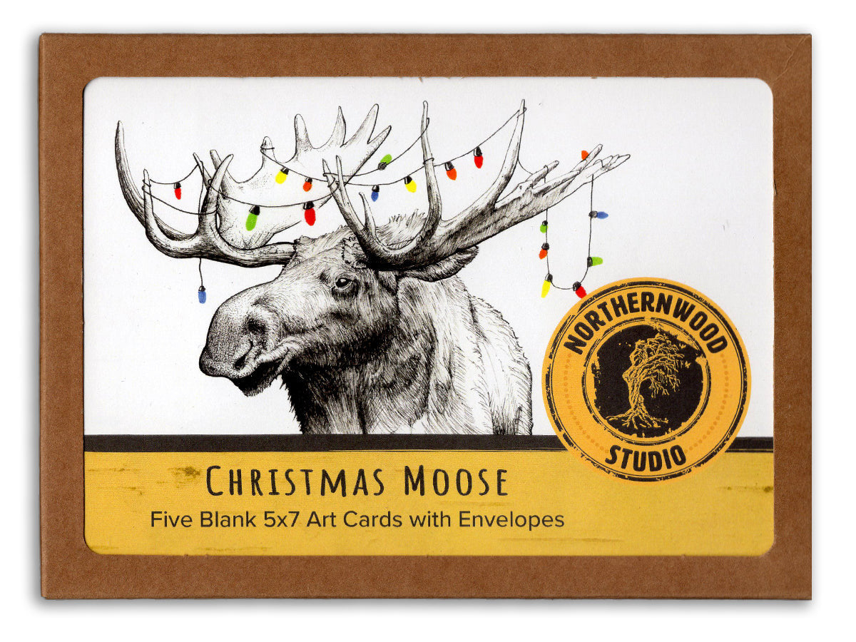 Merry Christmas Moose Card pack