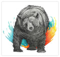 Shaking Bear Art Print