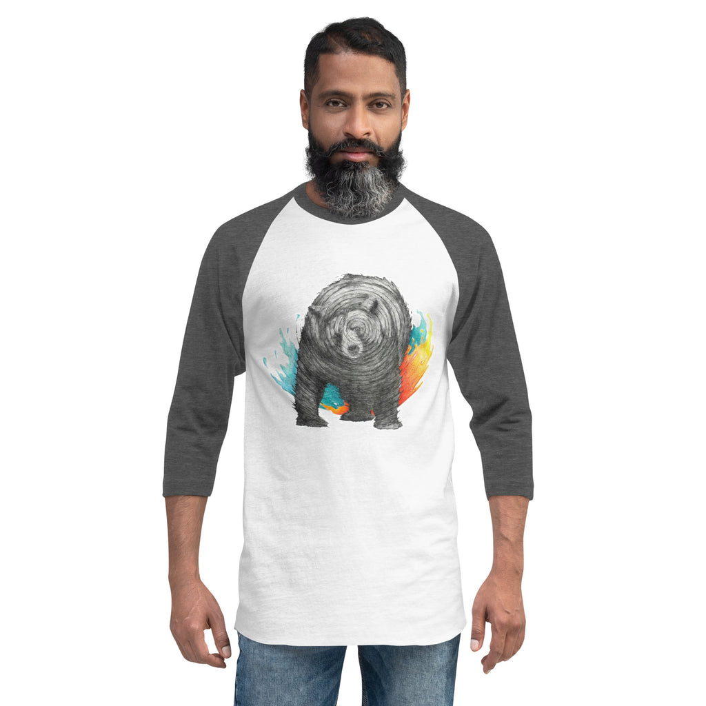 Shaking Bear 3/4 sleeve raglan shirt